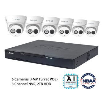 Turing Video ADV Kit 8CH 4MP 6 Tur 2TB